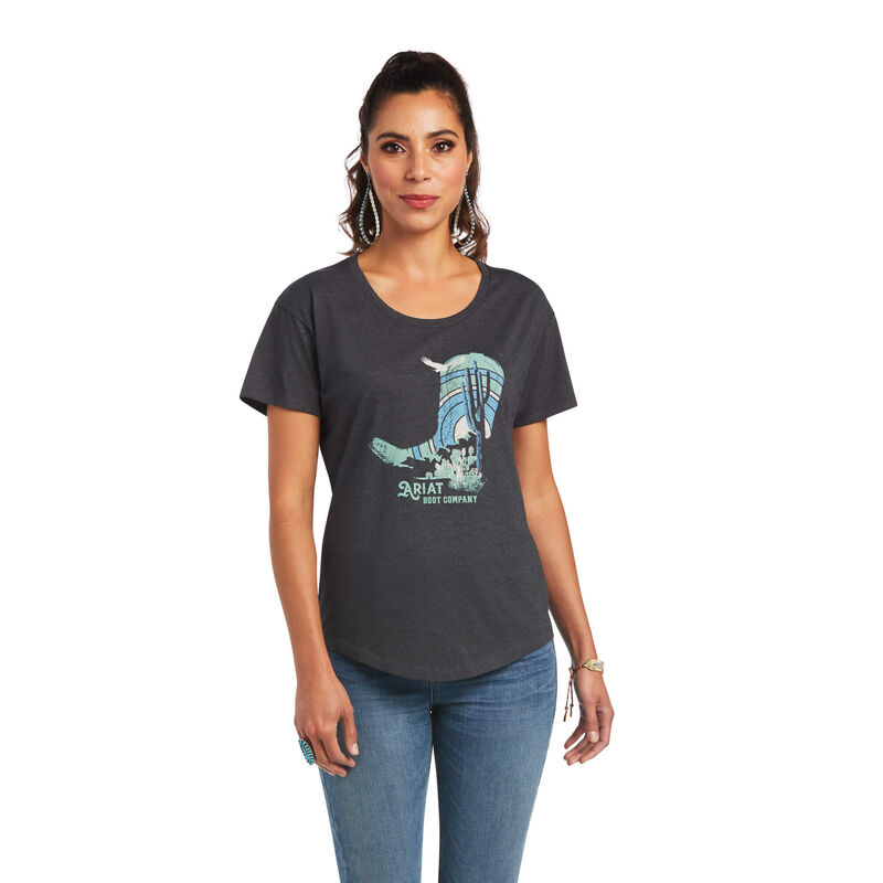 Camisetas Ariat Boot Co.™ Gris Oscuro Mujer - Chile 783-XPWRQI